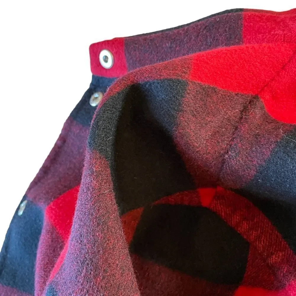 CELINE Wool/Cashmere Red & Black Plaid Jacket |Size: 40| - Picture 6 of 10